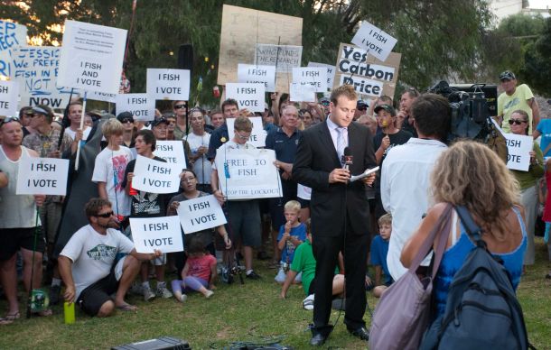 Haines Hunter MD John Haber displays a 760 prototype hull.